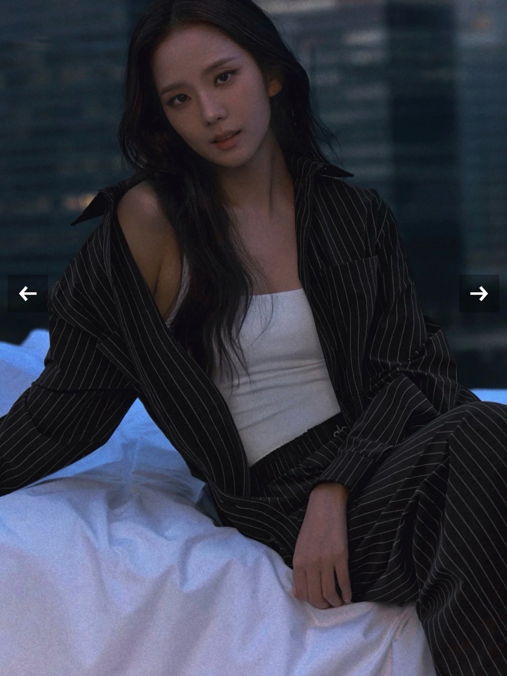 Alo pinstripe button down long sleeve